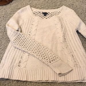 White knit sweater from American Eagle